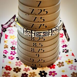 Brighton Black and Silver Floral Bracelet